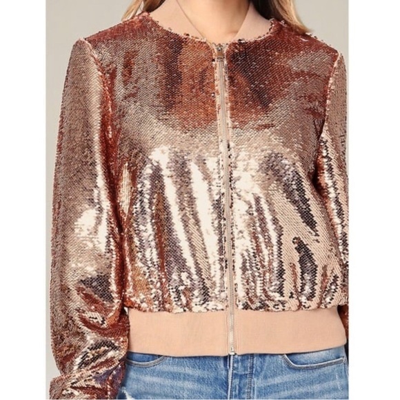Bebe rose gold sequin jacket - Picture 5 of 9